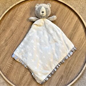 Cloud Island Oversized Lovey Bear Pine Trees Baby Security Blanket Gray 28"